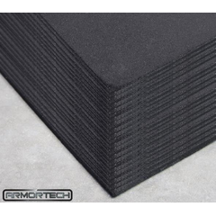 Armortech 50 Pack Black 15mm Rubber Gym Flooring Mats