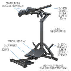 Armortech Dual Leverage Squat Calf Machine