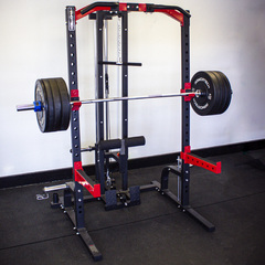 HR33 Half Rack with LAT + 120KG Bar & Black Bumpers