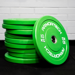 10 x 10KG Armortech Colour Bumper Plates