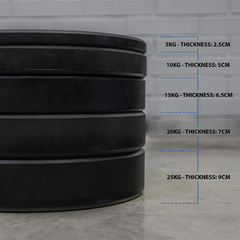 Armortech V2 Black Bumper 25kg - Single Plate