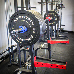 HR33 Half Rack with LAT + 120KG Bar & Black Bumpers