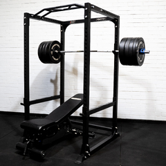 PC5 Power Cage, FID Bench, 170KG Bar & Black Bumper Package