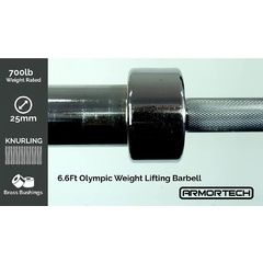 Armortech 6.6ft Olympic Barbell 15kg