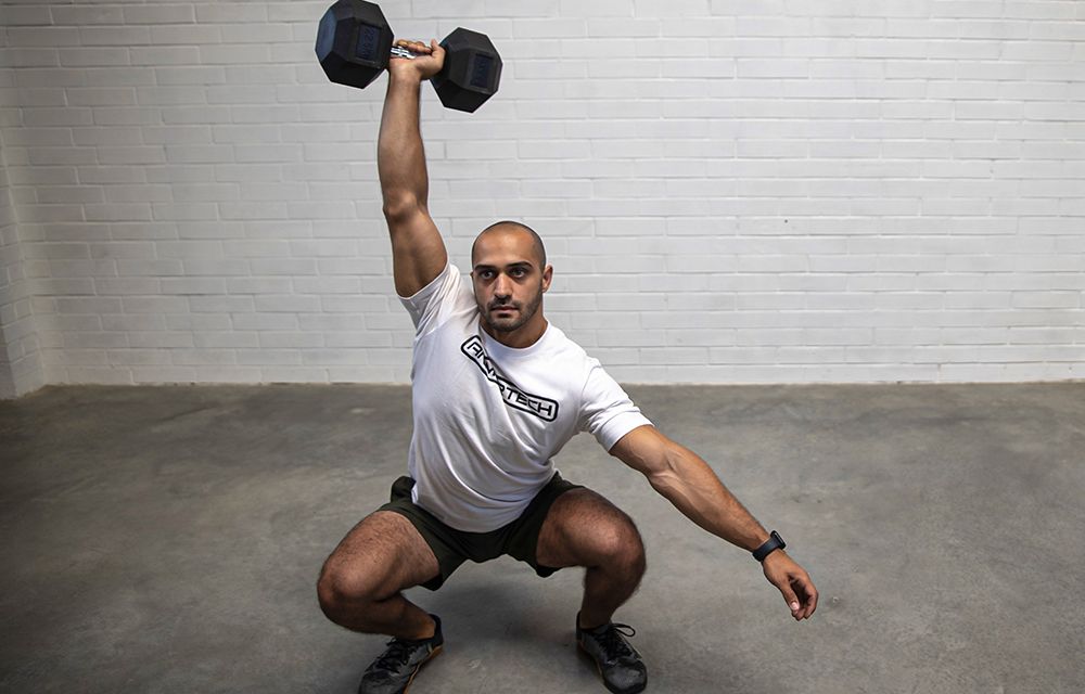 Overhead Dumbbell Squat