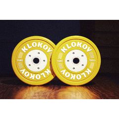 Klokov Equipment Bumper Plate Single 15kg (Sold Individually)