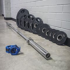 100KG Olympic Rubber Plate & Barbell Package