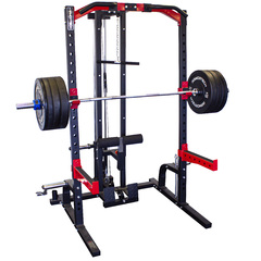 HR33 Half Rack with LAT + 120KG Bar & Black Bumpers