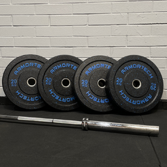 80kg Crumb Bumper + 20kg 7FT Oly Bar Package