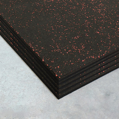 15MM Rubber Flooring Red Spec